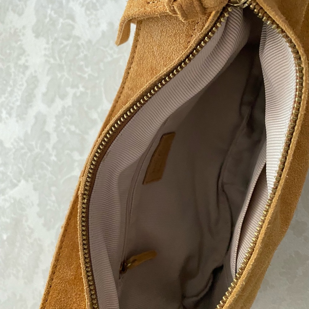 Margot New York Brown Suede Hobo Bag - Picture 2 of 4